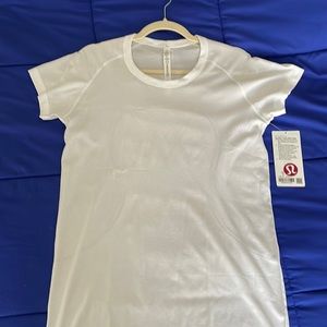 Lululemon Size 12 Swiftly Tech Short Sleeve Crew White / White